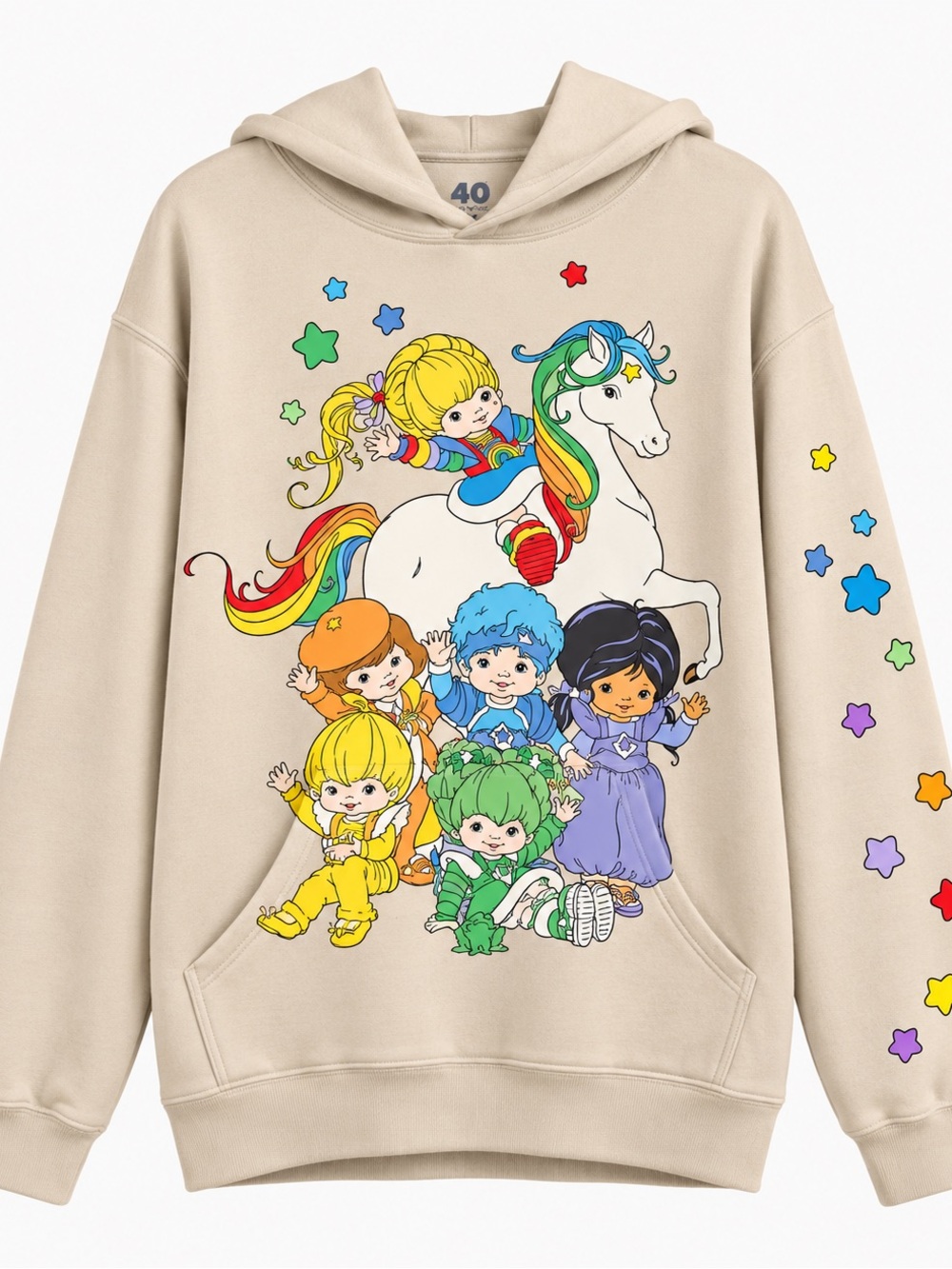 NWT Hot Topic Rainbow Brite & Friends Beige Hoodie Size L